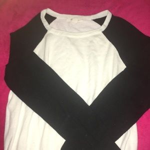 forever 21 soft black and white sweater